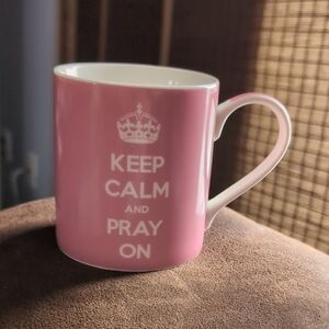 Keep Calm And Pray On Pink Mug